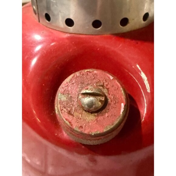 Vintage 1965 Red Coleman Lantern 12" Model 200 A Pyrex Glass Coleman Lantern Mod - Picture 5 of 16